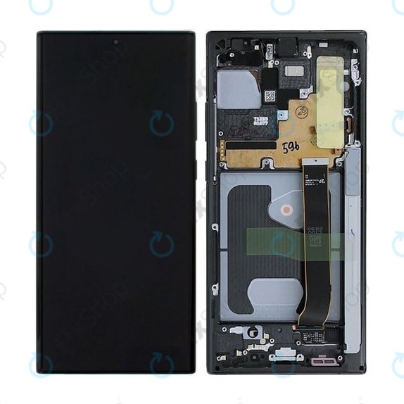 Samsung Galaxy Note 20 Ultra N986B - LCD zaslon + steklo na dotik + okvir (Mystic Black) - GH82-23596A, GH82-31461A, GH82-23621A, GH82-23622A, GH82-23597A, GH82-31454A Genuine Service Pack