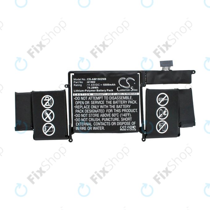 Apple MacBook Pro 13" A1502 (Early 2015) - Baterija A1582 6500mAh HQ