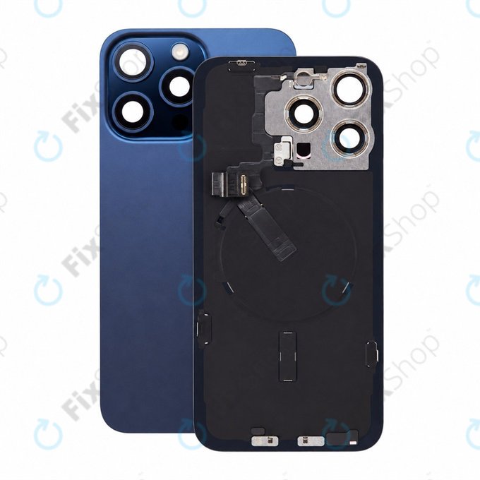 Steklo zadnjega ohišja za iPhone 15 Pro Max, Blue Titanium, Pulled A