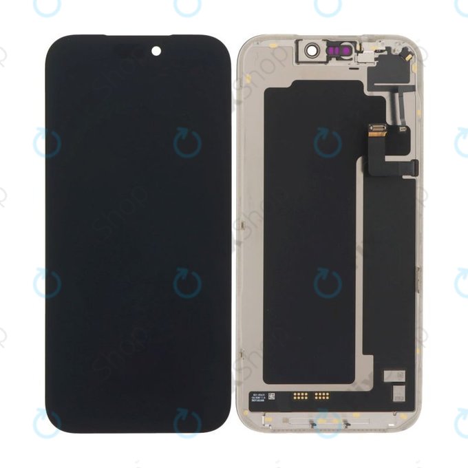 Zaslon Soft OLED 120Hz za iPhone 17 Pro Max - Steklo na dotik + Okvir, Genuine Apple