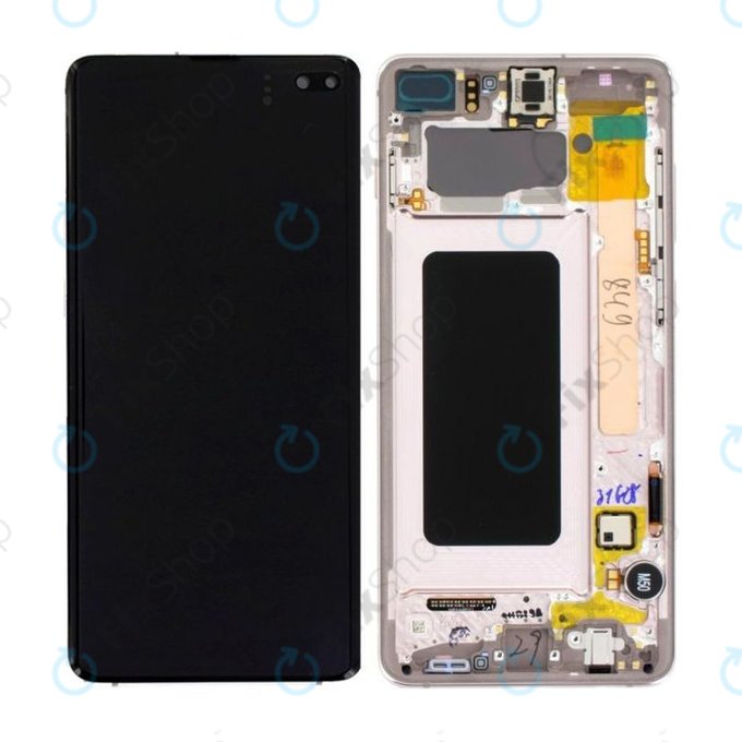 Samsung Galaxy S10 Plus G975F - LCD zaslon + steklo na dotik + okvir (Flamingo Pink) - GH82-18849D, GH82-18834D Genuine Service Pack