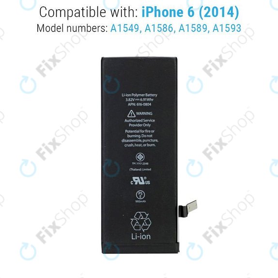 Baterija za iPhone 6, 1810mAh, FixPremium