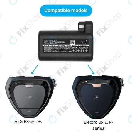 AEG RX-series, Electrolux E, P-series - Baterija S91-0400410-SU2, OSBP72LI, OSBP72LI25 Li-Ion 2000mAh HQ