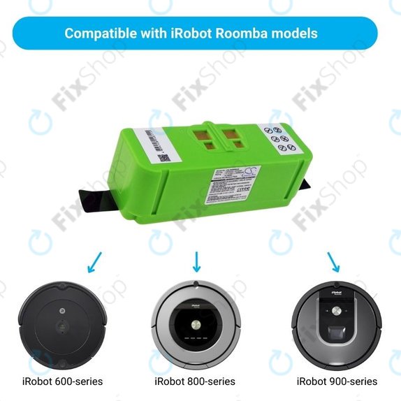 iRobot Roomba 600, 800, 900-series - Baterija 4502233, 4374392, 2130LI Li-Ion 14.4V 5200mAh HQ