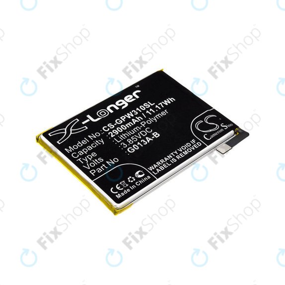 Baterija za Google Pixel 3, 2900mAh, Li-Pol, 3.85 V, G013A-B, HQ