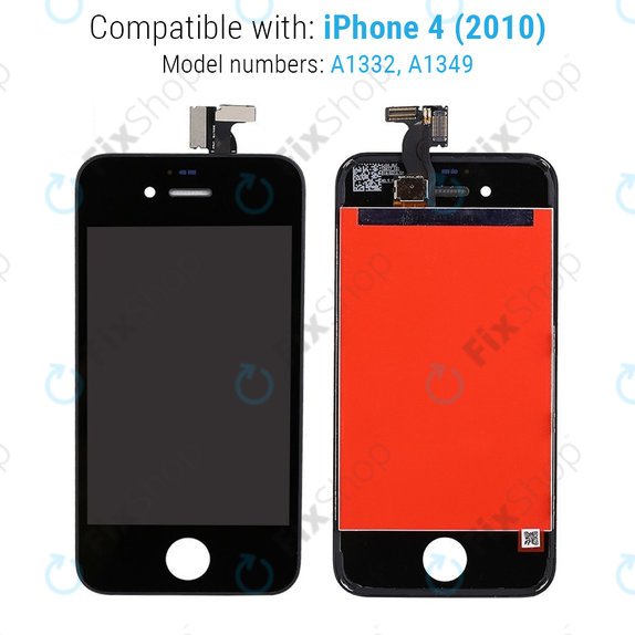 Apple iPhone 4 - LCD zaslon + steklo na dotik + okvir (Black) TFT