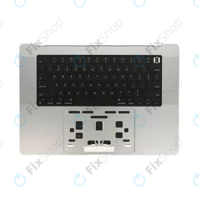 Zgornji okvir tipkovnice za MacBook Pro 16" A2780 (2023), US tipkovnico in baterijo, Silver, 661-32190, Genuine Apple