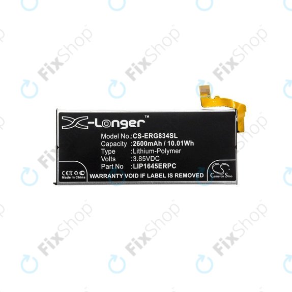 Baterija za Sony Xperia XZ1 G8341, 2600mAh, Li-Pol, 3.85 V, LIP1645ERPC, HQ