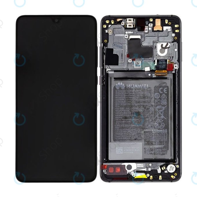 Huawei Mate 20 - LCD zaslon + steklo na dotik + okvir + baterija (Black) - 02352ETG Genuine Service Pack