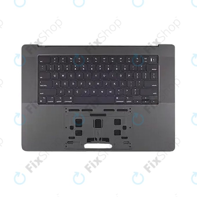 Zgornji okvir tipkovnice za MacBook Pro 16", A3403 (2024), US tipkovnico in baterijo, Space Black, 661-42823, Genuine Apple