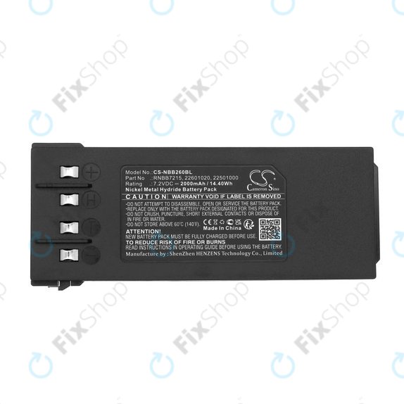 Baterija za Hiab 077 Hiduo, 088CL, 095, 2000mAh, Ni-MH, 7.2V, RNBB7215, 2.250.1000, HQ