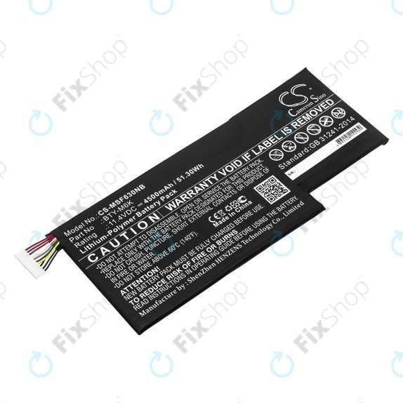 Baterija za MSI GF63, MSI GF75, MSI GS63, 4500mAh, Li-Pol, 11.4V, BTY-M6K, HQ
