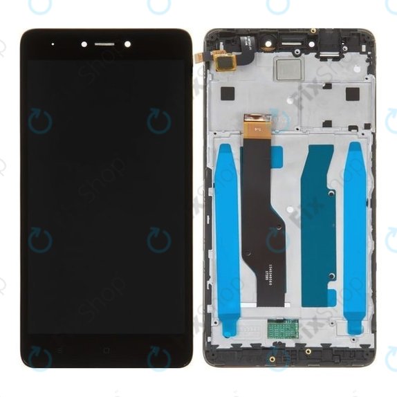 Xiaomi Redmi Note 4 SD Global, Redmi Note 4X - LCD zaslon + steklo na dotik + okvir (Black) TFT