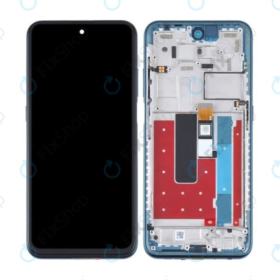 Nokia X20 TA-1341 TA-1344 - LCD zaslon + steklo na dotik + okvir (Nordic Blue) TFT