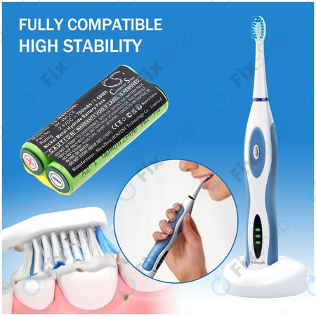 Baterija za Waterpik 900 Sonic Toothbrush, Sensonic Plus Sr-3000, 700mAh, Ni-MH, 2.4V, BK-4MCCE, HQ