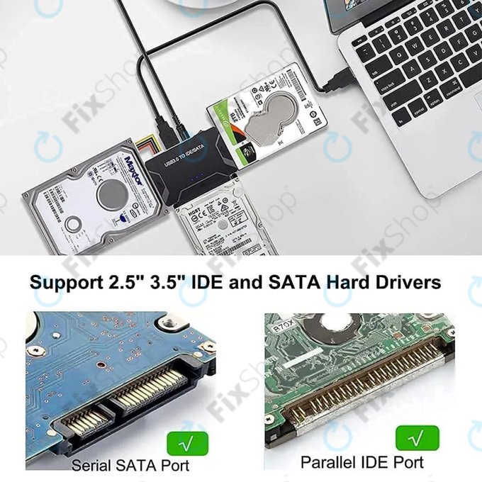 USB 3.0 na SATA / IDE adapter za 2.5" in 3.5" HDD/SSD ter optične pogone