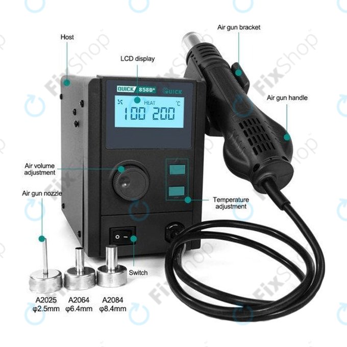 Quick 858D+ - Toplozračna spajkalna postaja
