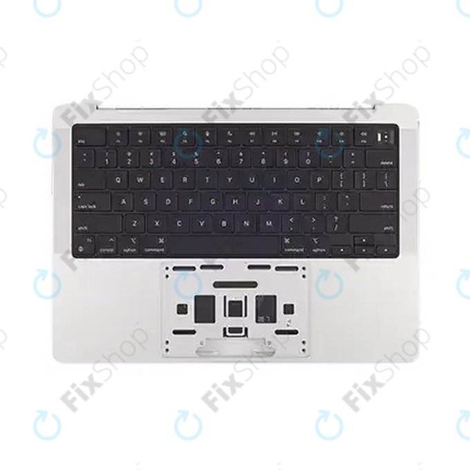 Zgornji okvir tipkovnice za MacBook Pro 14", A2918 (Late 2023, US tipkovnico in baterijo, Silver, 661-35709, Genuine Apple