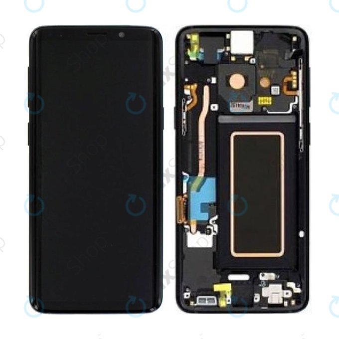 Samsung Galaxy S9 G960F - LCD zaslon + steklo na dotik + okvir (Midnight Black) - GH97-21696A, GH97-21697A, GH97-21724A Genuine Service Pack
