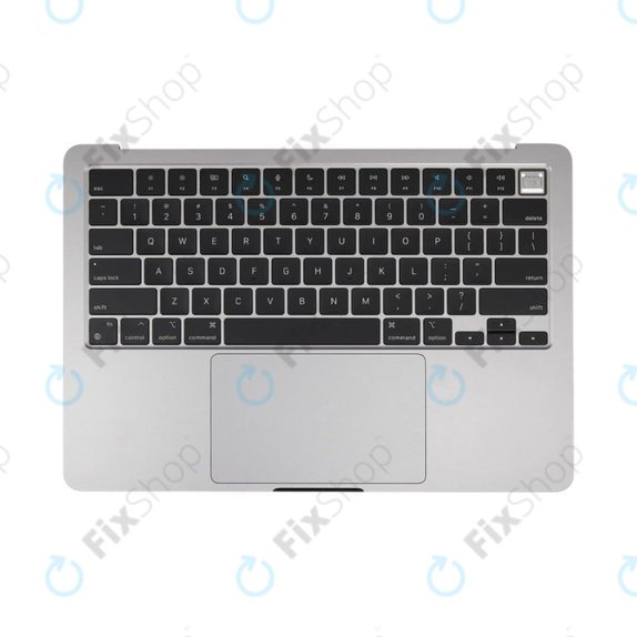 Zgornji okvir tipkovnice za MacBook Air 13", A3113 (2024), US tipkovnico in baterijo, Space Gray, 661-40227, Genuine Apple