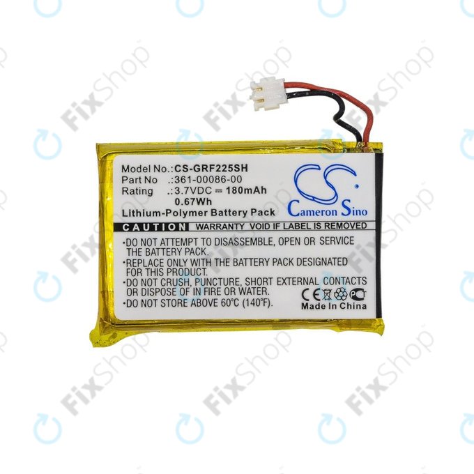 Garmin Approach G10, S20, Forerunner 220, 225, 235, 630, 645, 735XT, 745, GRM0371754 - Baterija 361-00072-00/10, 361-00086-00/10/11 180mAh HQ