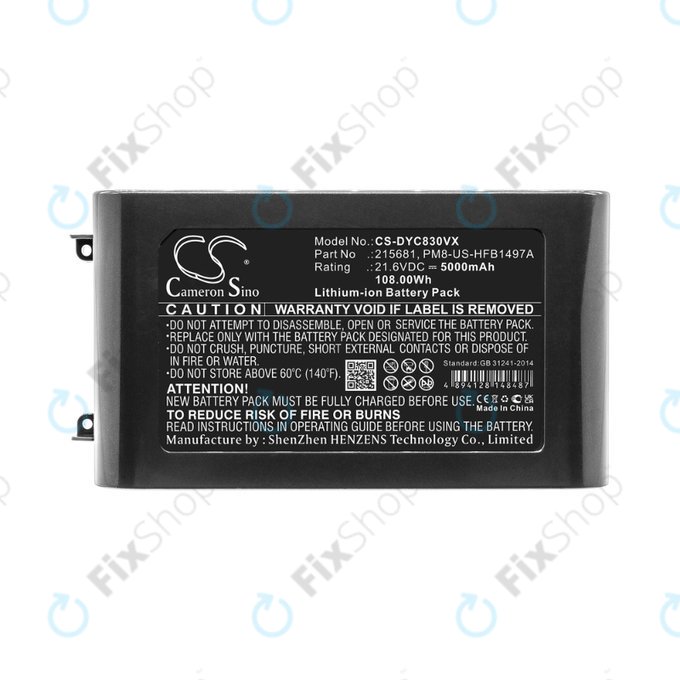 Dyson V8 - Baterija 215681, PM8-US-HFB1497A Li-Ion 21.6V 5000mAh HQ