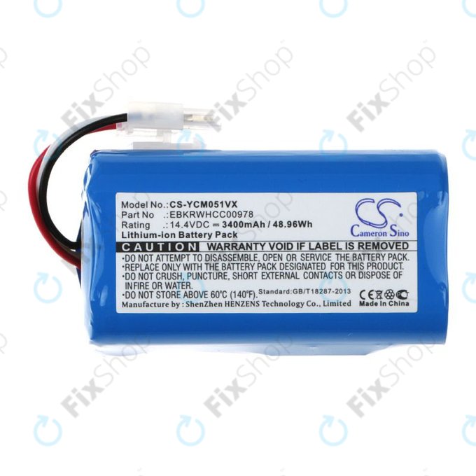 Baterija za iClebo ARTE YCR-M05, 3400mAh, Li-Ion, 14.4V, EBKRBKDL001039, HQ