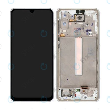 Samsung Galaxy A33 5G A336B - LCD zaslon + steklo na dotik + okvir (Awesome White) - GH82-28143B, GH82-28144B Genuine Service Pack