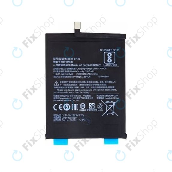 Xiaomi Mi A2 (Mi 6X) - Baterija BN36 3010mAh