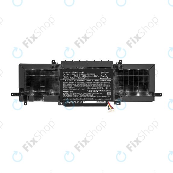 Baterija za Asus Zenbook UX333FN, Zenbook UX333FA, 4250mAh, Li-Pol, 11.55V, C31N1815, HQ