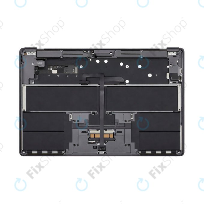 Zgornji okvir tipkovnice za MacBook Air 15", A3114 (2023), US tipkovnico in baterijo, Space Gray, 661-34895, Genuine Apple