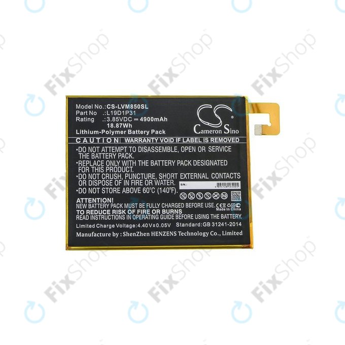 Lenovo Tab M8 - Baterija L19D1P31 4900mAh HQ