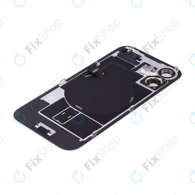 Apple iPhone 16 Plus - Steklo zadnjega ohišja + Leča kamere + Kovinska plošča + Magsafe magnet (Pink)