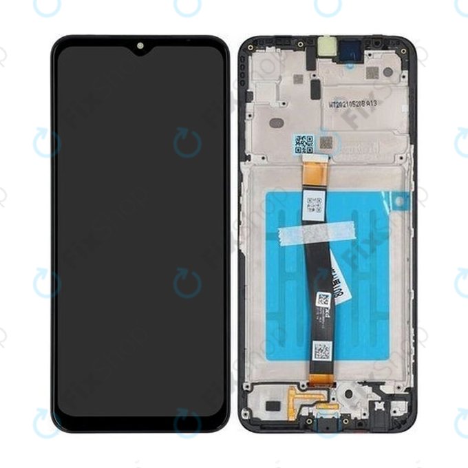 Samsung Galaxy A22 5G A226B - LCD zaslon + steklo na dotik + okvir (Black) - GH81-20694A Genuine Service Pack
