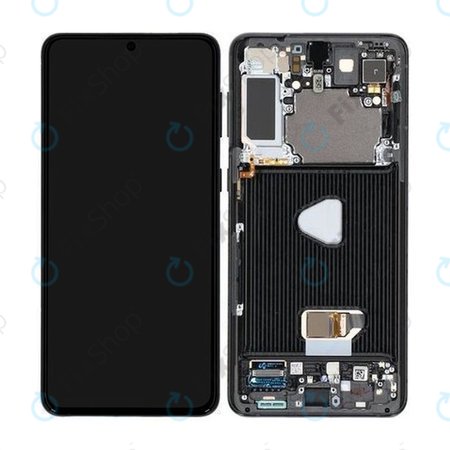 Samsung Galaxy S21 Plus G996B - LCD zaslon + steklo na dotik + okvir (Phantom Black) - GH82-24554A, GH82-24553A, GH82-27267A Genuine Service Pack