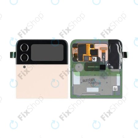 Samsung Galaxy Z Flip 4 F721B - LCD zaslon + steklo na dotik + okvir (zunanji) (Pink Gold) - GH97-27947C Genuine Service Pack