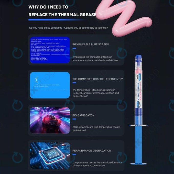 iFixes i086 Pink Performance Thermal Compound - termalna pasta za telefon/tablico, 8g