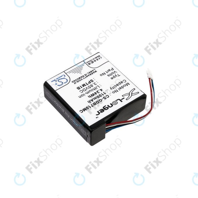 Baterija za Gopro Hero 7 Silver, White, 1100mAh, Li-Ion, 3.85V, SPTM1B, HQ