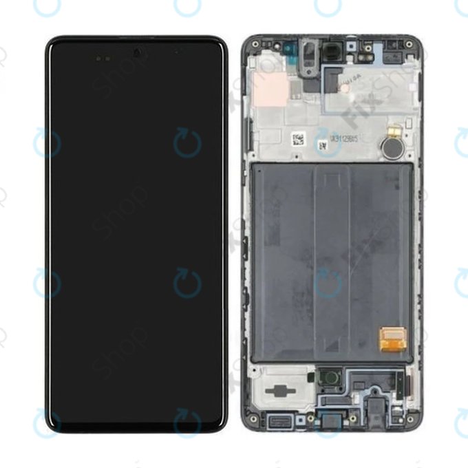 Samsung Galaxy A51 A515F - LCD zaslon + steklo na dotik + okvir (Prism Crush Black) - GH82-21669A, GH82-21680A, GH82-22083A, GH82-22084A Genuine Service Pack