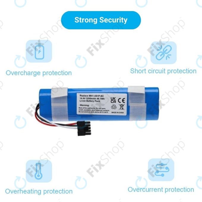 Xiaomi Mi Robot Vacuum Mop Pro (P), 2 (Mijia 2C), Viomi V2 Pro, Proscenic LDS M7 - Baterija STYJ02YM, MH1-4S1P-SC Li-Ion 14.8V 3400mAh