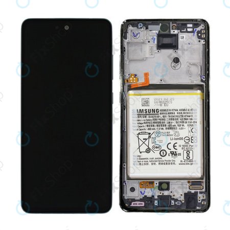 Samsung Galaxy A52s 5G A528B - LCD zaslon + steklo na dotik + okvir + baterija (Awesome White) - GH82-26912D, GH82-26909D Genuine Service Pack