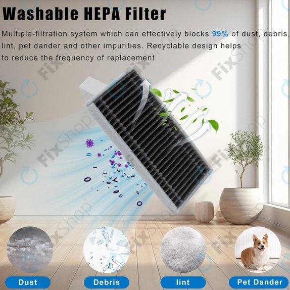 Ecovacs Deebot X9 Pro Omni, X9 Pro, T80 Omni, T80 - HEPA filter