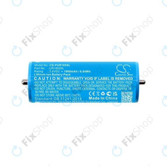 Baterija za Braun Silk-épil 5, Silk-épil 7, Silk-épil 9, 1900mAh, Li-Ion, 3.6V, UR18500L, HQ