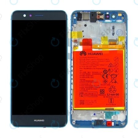 Huawei P10 Lite - LCD zaslon + steklo na dotik + okvir + baterija (Sapphire Blue) - 02351FSL Genuine Service Pack