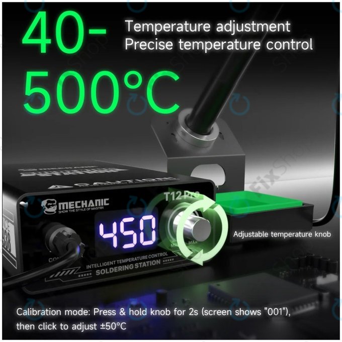 Mechanic T12 Pro - Digitalna spajkalna postaja (Black)