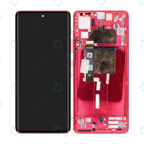 Motorola Edge 30 Fusion - LCD zaslon + steklo na dotik + okvir (Viva Magenta) - 5D68C22034 Genuine Service Pack