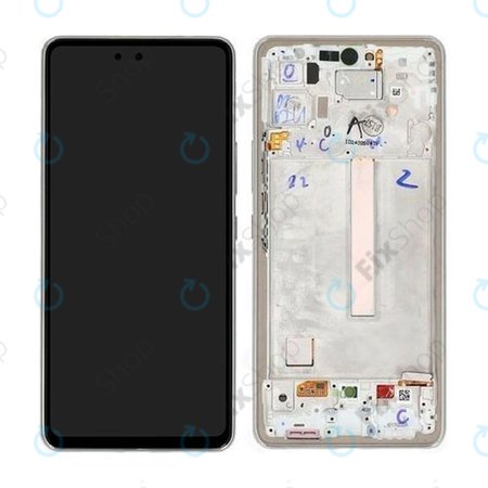 Samsung Galaxy A53 5G A536B - LCD zaslon + steklo na dotik + okvir (Awesome White) - GH82-28024B, GH82-28025B Genuine Service Pack