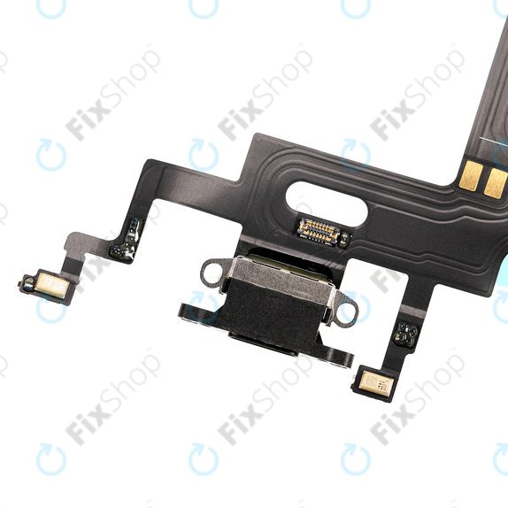 Apple iPhone XR - Konektor za polnjenje + Flex kabel (Black)