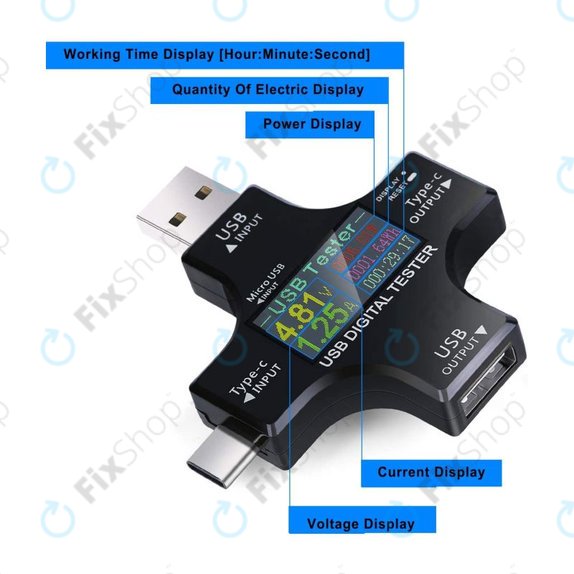 Eversame 2v1 - USB tester in multimeter (USB-C in USB 3.0)