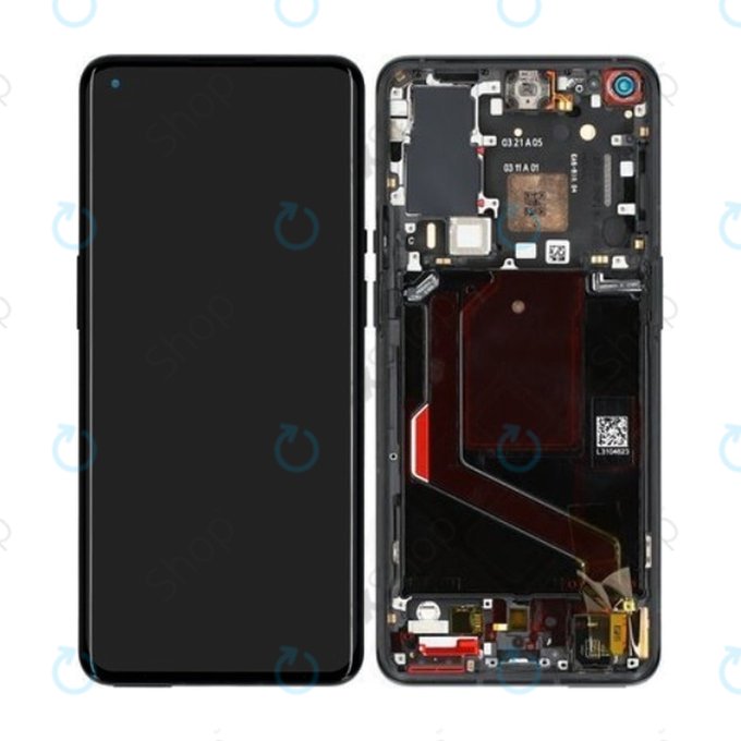 OnePlus 9 Pro - LCD zaslon + steklo na dotik + okvir (Stellar Black) - 1001100044 Genuine Service Pack
